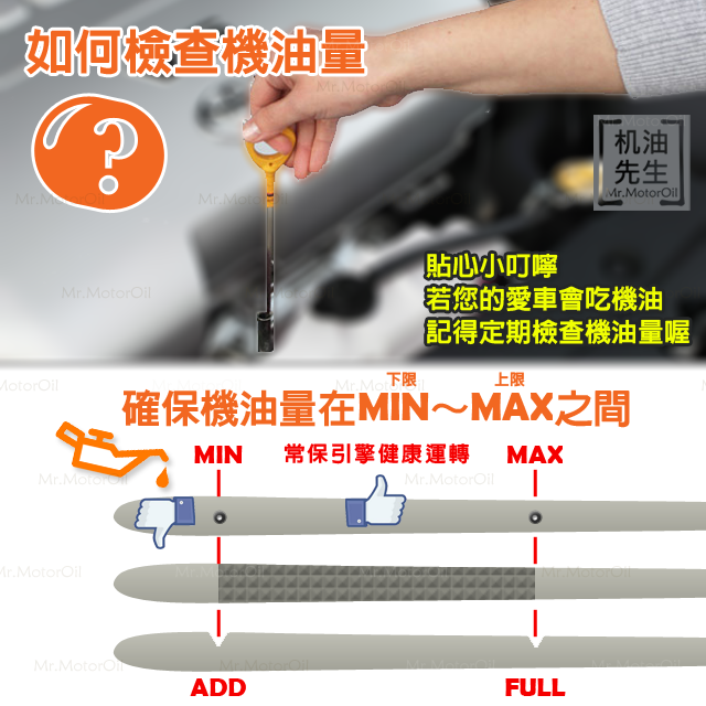 【問題-機油尺】7如何檢查機油量-汽車