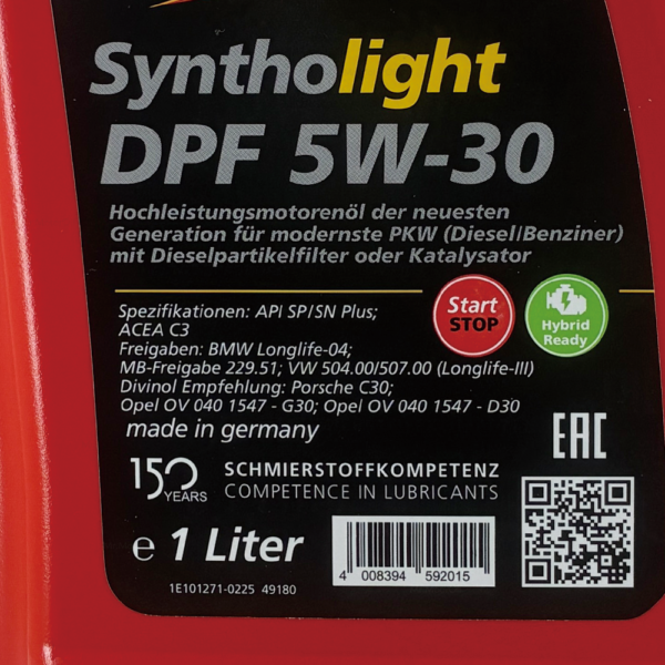 【新品介紹】DIVINOL DPF 5W30